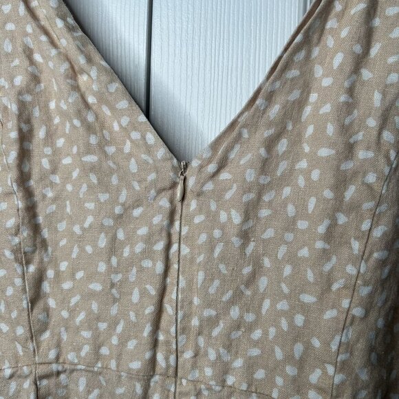 Wish Meet You Pink Printed V-Neck Tie Shoulder Romper Women's Size Medium M - Picture 7 of 9